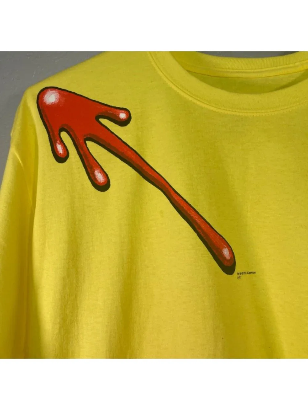 Marvel DC Comics Size XL Watchmen Clock Hand T Shirt Yellow Hanes Tag - Picture 2 of 6
